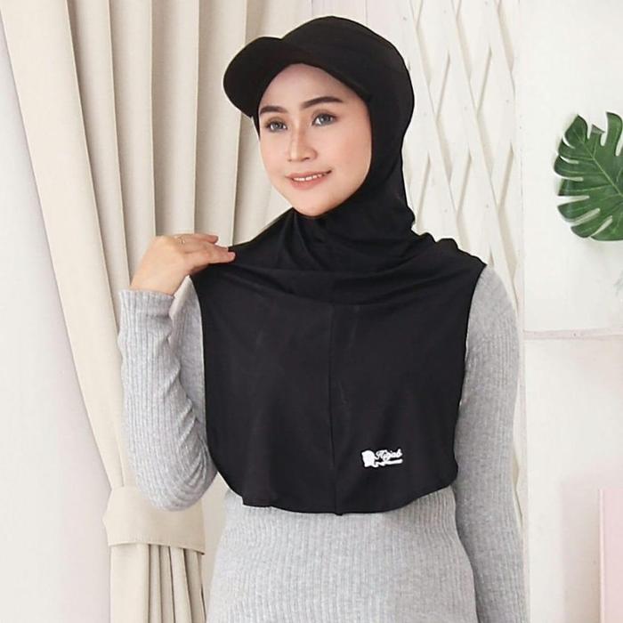 Gambar New! Topi Hijab Sport Instant Long Runner Muslim Instan Kerudung Panjang dari Hitjab undefined Tokopedia