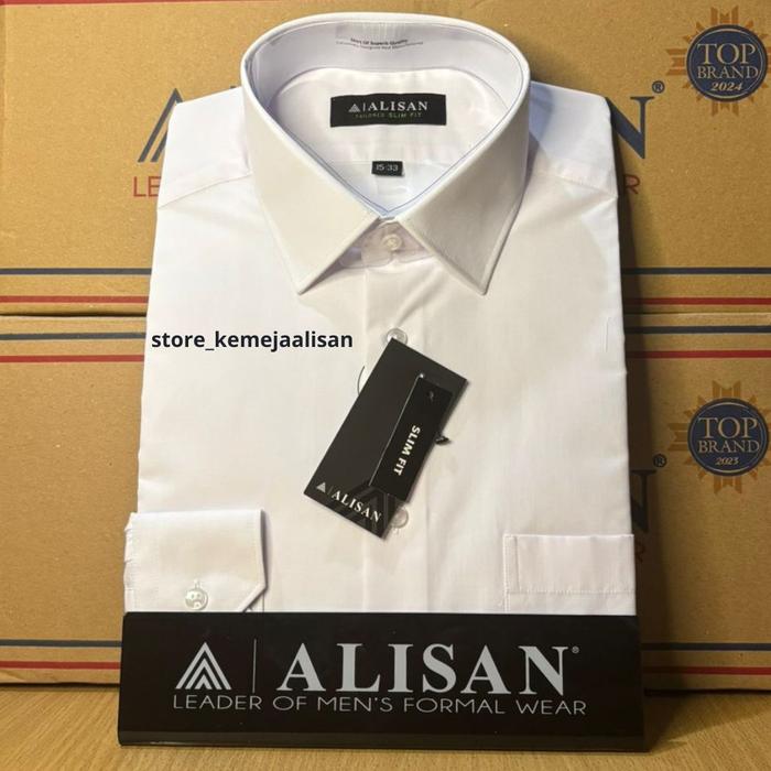 Gambar Kemeja Alisan REGULER Tangan Panjang Polos Live - PUTIH , S (14,5-33) dari Kemejaalisan undefined Tokopedia