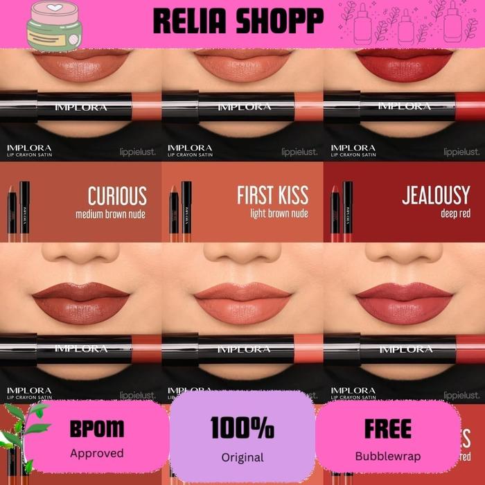 Gambar Implora Lip Crayon Satin Implora Lip Crayon Satin - 01 Curious dari Gudang Kosmetik Medan_NEW undefined Tokopedia
