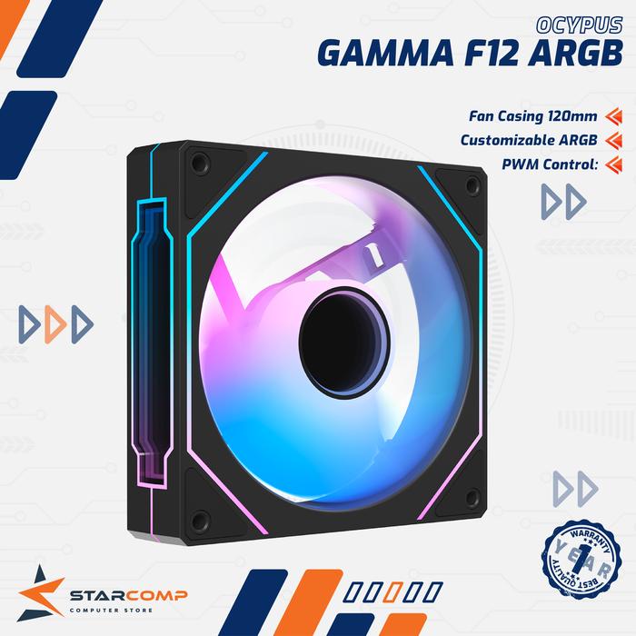 Gambar OCYPUS Gamma F12 ARGB Black Fan Casing 12cm dari Starcomp Semarang undefined Tokopedia