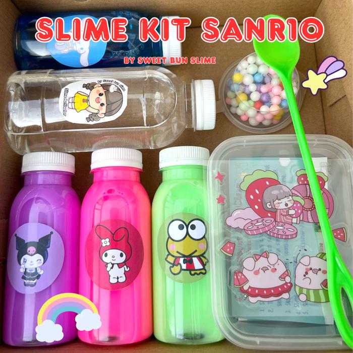 Gambar PAKET SLIME KIT SANR10 LENGKAP | MAINAN ANAK LUCU | PAKET BAHAN SLIME KIT ANTI GAGAL glossy original slime  kit  Toys selim dari Sweet Bun Slime undefined Tokopedia