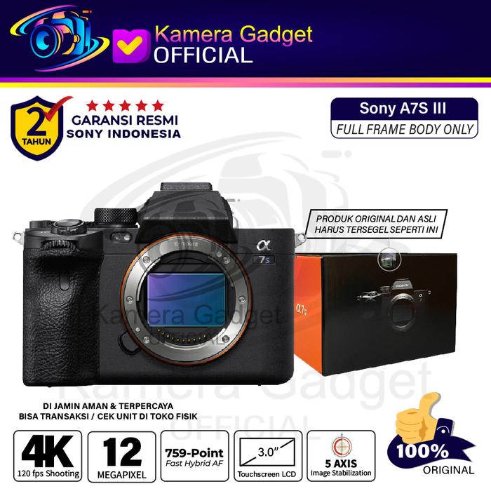 Gambar Sony A7SIII A7 S MARK III BODY ONLY A7SM3 A7S III Camera Mirrorless - STANDARD dari Kamera Gadget Official undefined Tokopedia