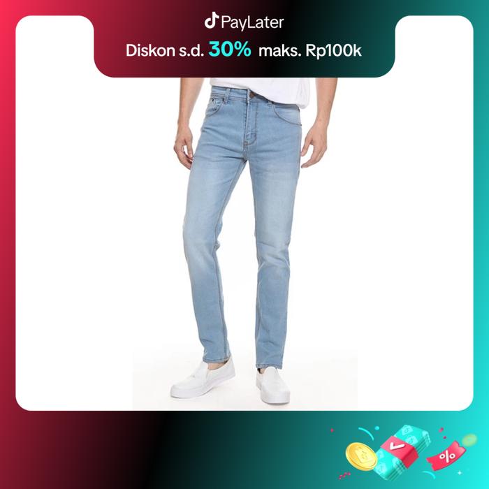 Gambar 2nd RED Jeans Celana Panjang katun Denim Pria Legend Slim Fit Melar-stretch Biru Muda 133266 - Biru Muda, 34 dari 2nd RED ID undefined Tokopedia
