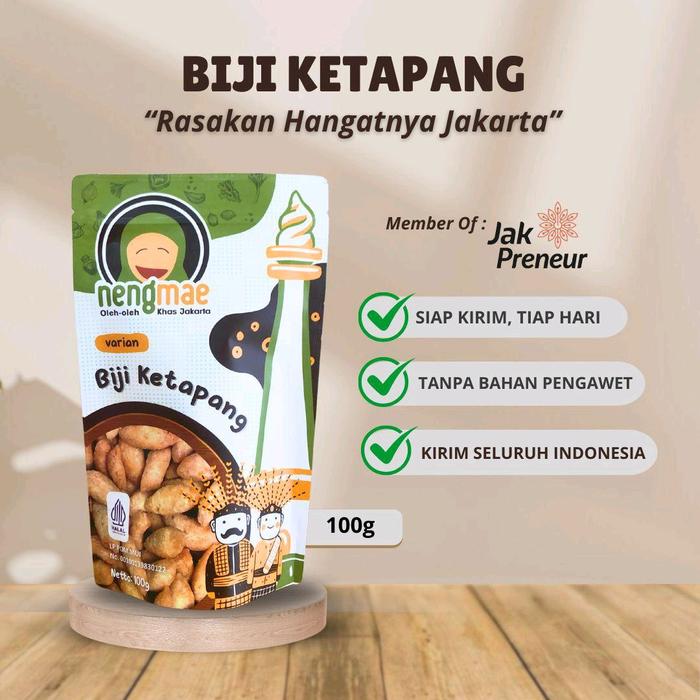 Gambar Biji Ketapang | Oleh-Oleh Khas Jakarta | Makanan tradisional khas jakarta Cemilan Food Jajanan dari OLEH-OLEH KHAS JAKARTA NENGMAE undefined Tokopedia