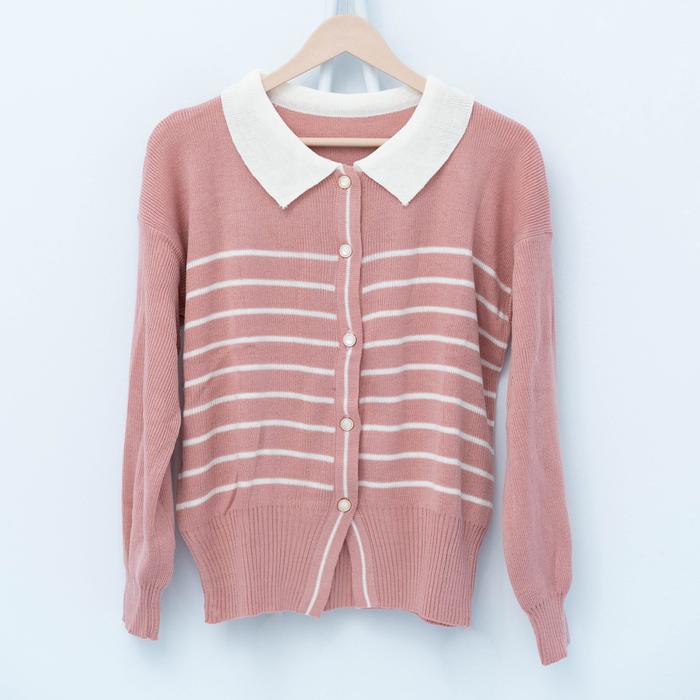 Gambar SAE Cardigan korean style bahan rajut anti melar Aleya anti gerah Knitwear Wanita Kardigan Atasan Panjang - Dusty dari SAE WOMEN WEAR undefined Tokopedia