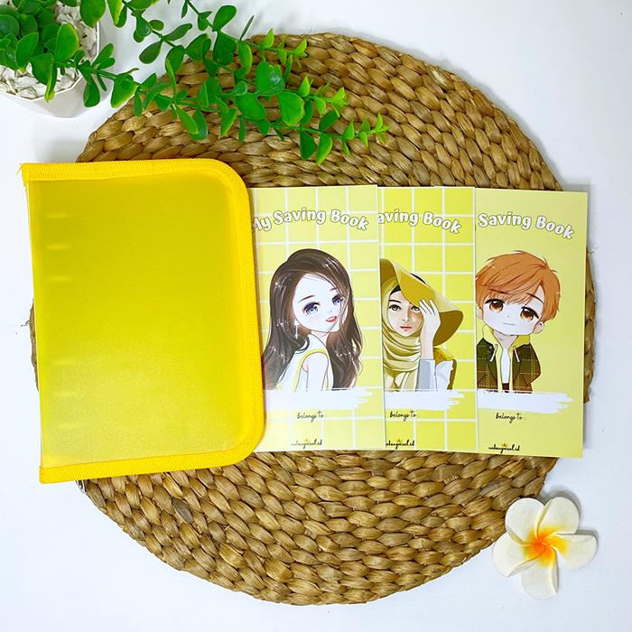 Gambar [10 Ziplock] Part 3 Paket Binder Nabung COMBO versi binder Kulit + bonus 3 set saving pouch (khusus live) Kertas Sticker Paper Stiker Stationery - Res mika kuning, combo 10 Ziplock dari nabungviral.id undefined Tokopedia