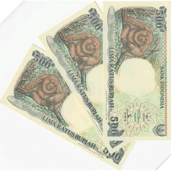 Gambar uang kuno 500 kertas gambar orangutan  tahun 1992 kondisi gress mulus dari cahayaberkat undefined Tokopedia