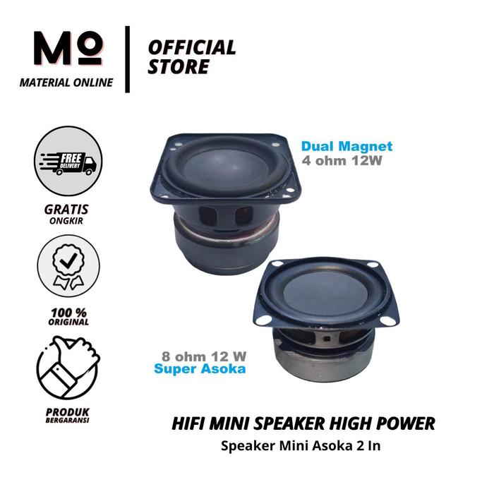 Gambar Speaker Mini HIFI Asoka High Power Mid-woofer Super Low Bass Magnet Tebal Kualitas Terbaik - Subwoofer,  Wireless speaker   speaker  tempel - Super Asoka 2in dari Material Online_NEW undefined Tokopedia