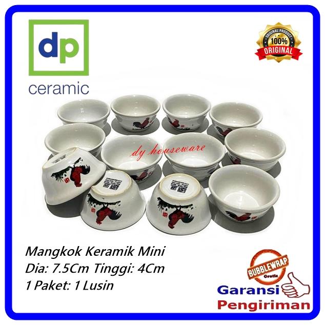 Gambar Mangkok Keramik Kecil 100ML Mangkuk Cuko Keramik Mini Motif Ayam Jago Mangkok Jadul SNI ( Harga 1 Lusin ) dari DY Houseware undefined Tokopedia
