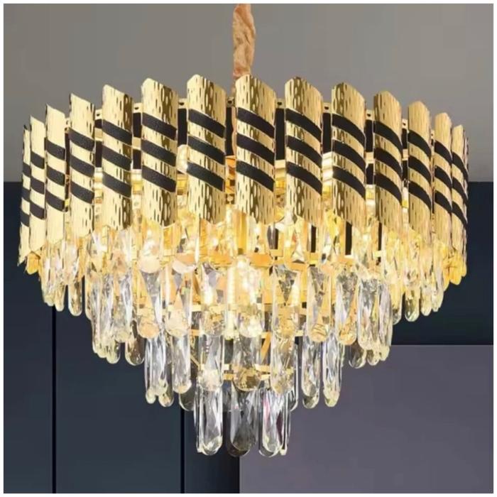 Gambar Lampu gantung kristal minimalis dekorasi ruang tamu dan ruang keluarga - Varian 1, 40cm, Tampa bolam dari galleria gorden lighting undefined Tokopedia