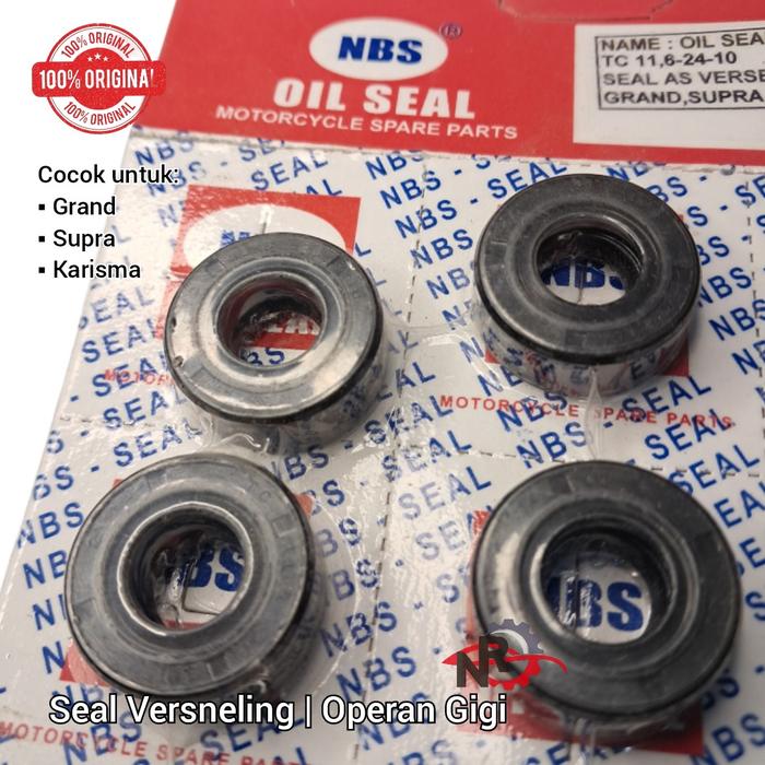 Gambar Seal Versneling Sil Operan Gigi Persneling Grand Oil Seal As Versneling Supra Legenda Grand Revo Win Kirana Karisma 11,6x24x10 Merk NBS dari NR Motor Part undefined Tokopedia