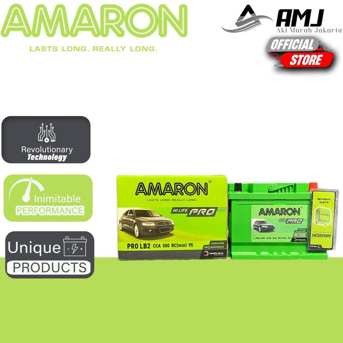 Gambar Amaron Hi Life Pro Aki Mobil Wuling Almaz DIN 66 / 555-59 - 66Ah Aki Kering - GOJEK/GRAB  dari Aki Murah Jakarta undefined Tokopedia