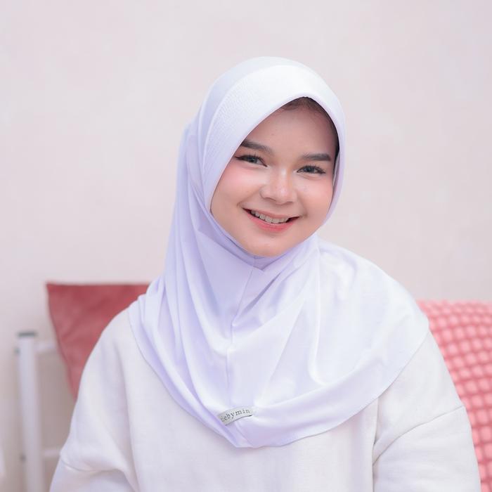 Gambar Tiebymin - Fay Bergo Spandek Sporty Ukuran M hijab  pramuka - Putih Fay M, M dari tiebymin official undefined Tokopedia