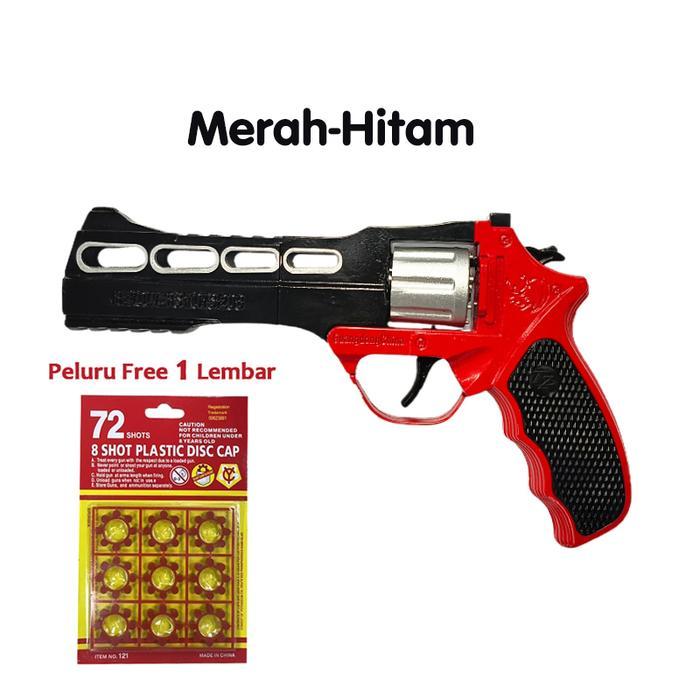 Gambar PISTOL MAINAN JADUL DOMPIS DOBLIS PELURU PETASAN BAHAN FULL METAL TOY GUN - Merah dari billiard spotr undefined Tokopedia