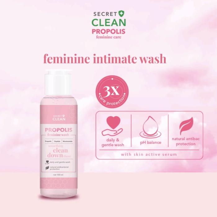Gambar SECRET CLEAN PROPOLIS FEMININE WASH 100ML / PEMBERSIH - SABUN PROPOLIS - FEMININE WASH 100ML dari KALLUNA BEAUTY undefined Tokopedia