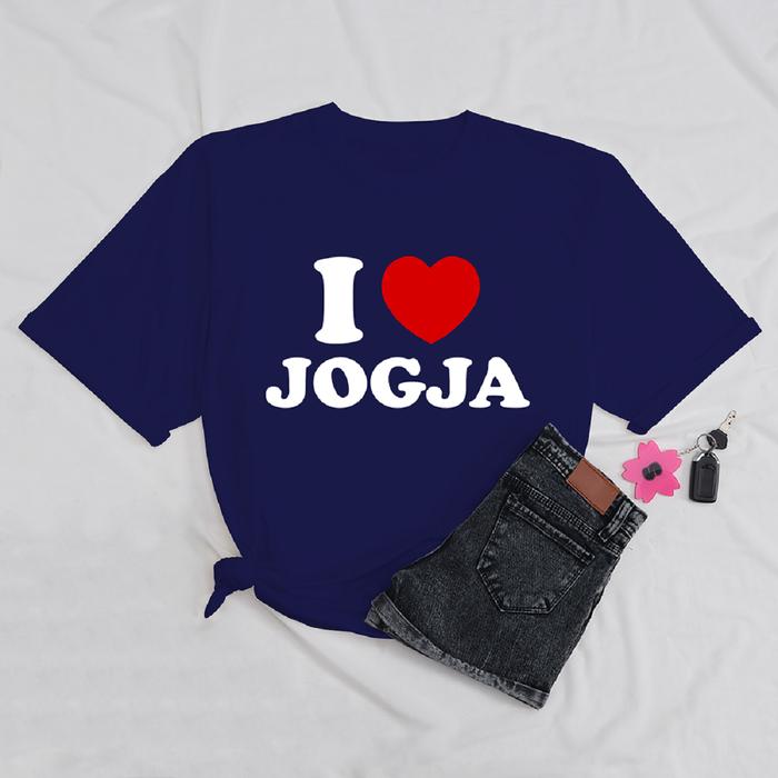 Gambar KAOS I LOVE JOGJA PREMIUM UKURAN S-XXL / ATASAN / BAJU / T-SHIRT / TUMBLR TEE / PRIA / WANITA / DEWASA - Navy, XL dari Sakura Glory undefined Tokopedia