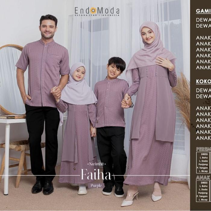 Gambar ENDOMODA COUPLE FAIHA PURPLE NEW ARRIVAL - KOKO-L dari Mutif Banyuwangi undefined Tokopedia