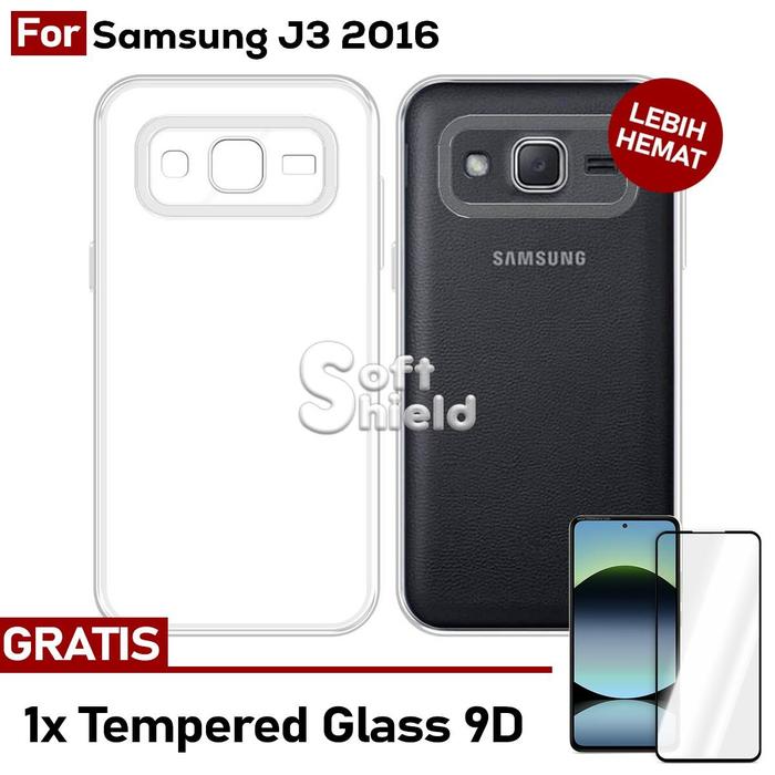 Gambar Case SoftShield Untuk Samsung Galaxy J3 2016 Premium Silikon Pelindung + Tempered Glass 9D dari Asman Acc undefined Tokopedia