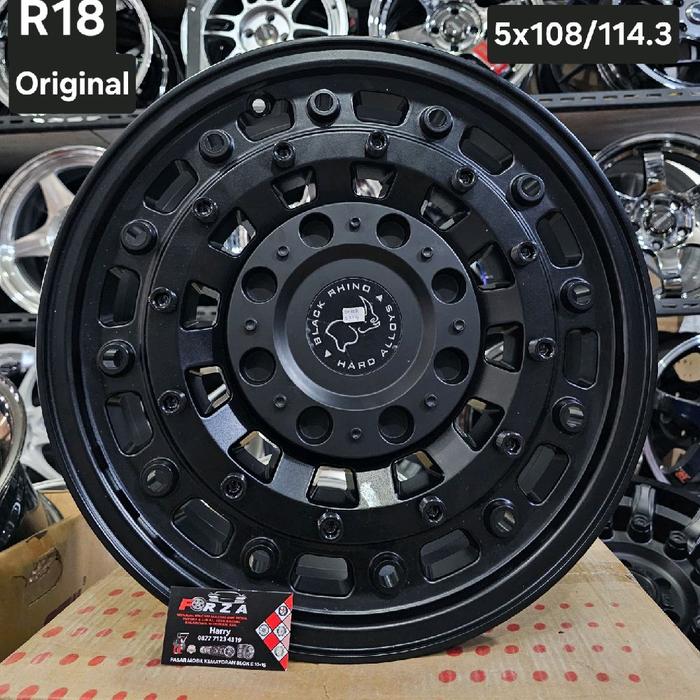 Gambar Velg Black Rhino Arsenal (Original) R18 PCD5x108/114.3 Black. Lebar 8 ET 30 (72.56) dari Forza Velg undefined Tokopedia