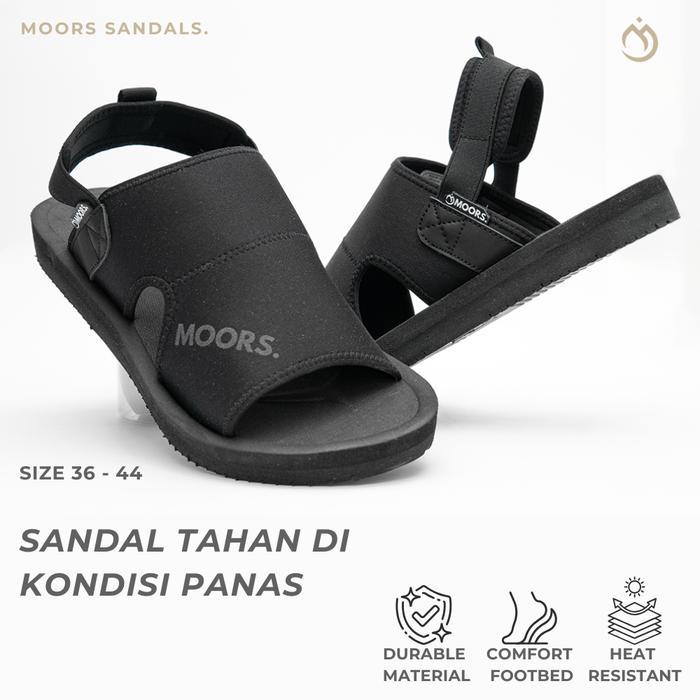 Gambar Sandal Travel Haji Umroh Nyaman dan Kuat|Merk Moors Sandals-Size 36-44|Warna Hitam/Black - 36 dari MoorsOfficialStore undefined Tokopedia