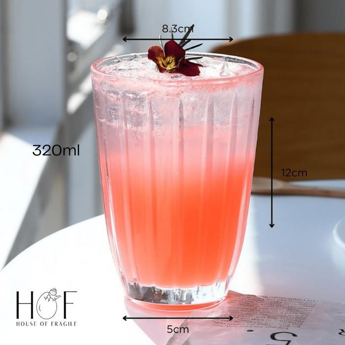 Gambar [HOF] BORU Gelas Kopi Kaca Estetik - Aesthetic Cafe Coffee Glass Cangkir Restoran Unik Import Lucu - 320ml, Tanpa asuransi dari House of Fragile undefined Tokopedia