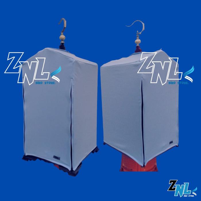 Gambar krodong harian sangkar burung kotak no 1234 dan kosan 40x40 bahan kaos sedang double resleting - biru muda, no 2 (37x43) dari ZnL bird shop_NEW undefined 5 Tokopedia