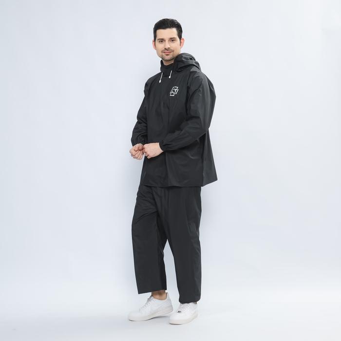 Gambar Jas Hujan Hoodie Rainpro Pria Wanita Bahan tebal Kuat Elastis Anti rembes Anti Sobek Mantel Pvc Setelan Stylish - Hitam, L dari KHN Store Kab. Sumedang Tokopedia