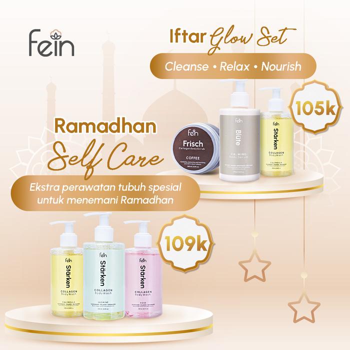 Gambar FEIN Ramadhan Glow Package Set | Body Wash + Serum + Scrub | Special Price - RAMADHAN SELF CARE dari FEIN Indonesia undefined Tokopedia