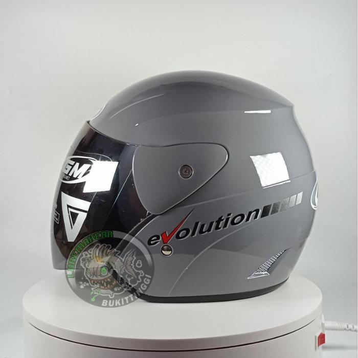 Gambar HELM GM EVOLUTION SOLID DIM GREY DIM GREY - Dim Grey, M dari Xtreet Helmet undefined Tokopedia