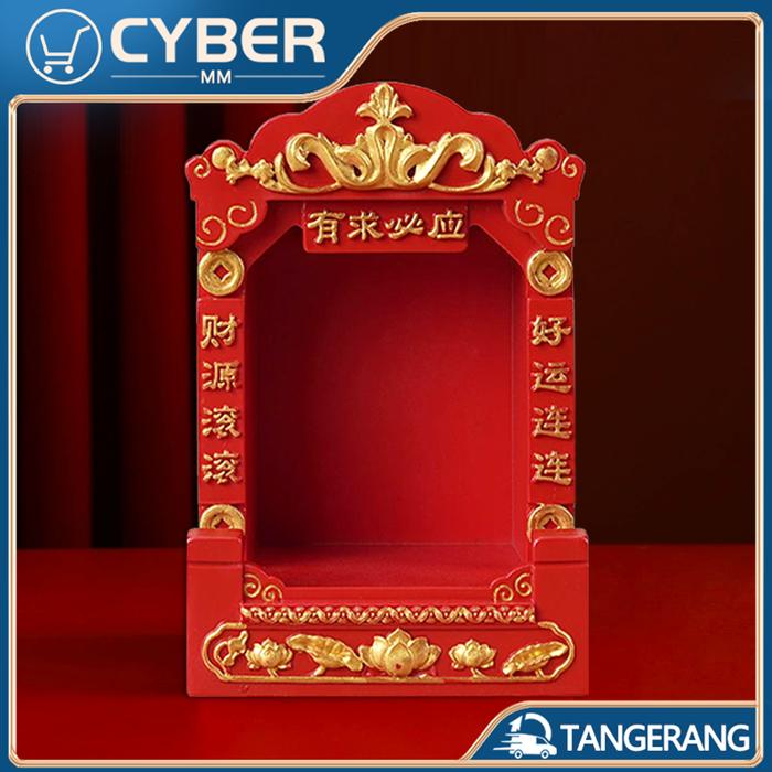 Gambar 103*97*150MM Mini Meja Altar Miniature Desktop Decoration Altar Sembahyang Buddha Bahan PU Damar Untuk Living Room Decor Lightweight dari Cyber-MM undefined Tokopedia