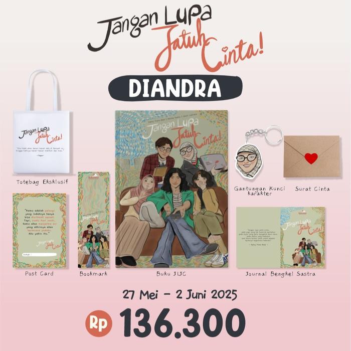 Gambar Buku Novel Jangan Lupa Jatuh Cinta - Bumi Fiksi - Paket Diandra dari BumifiksiJakarta_NEW undefined Tokopedia