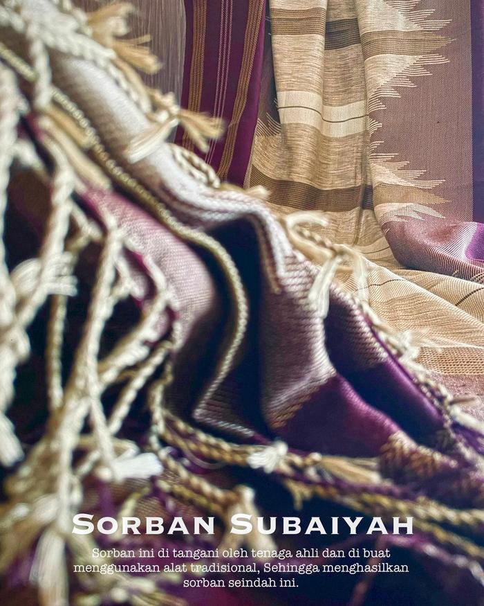 Gambar Sorban Subaiyah Jumbo Kualitas Super 100% Asli Tenun dari Sarung Bunga Matahari undefined Tokopedia