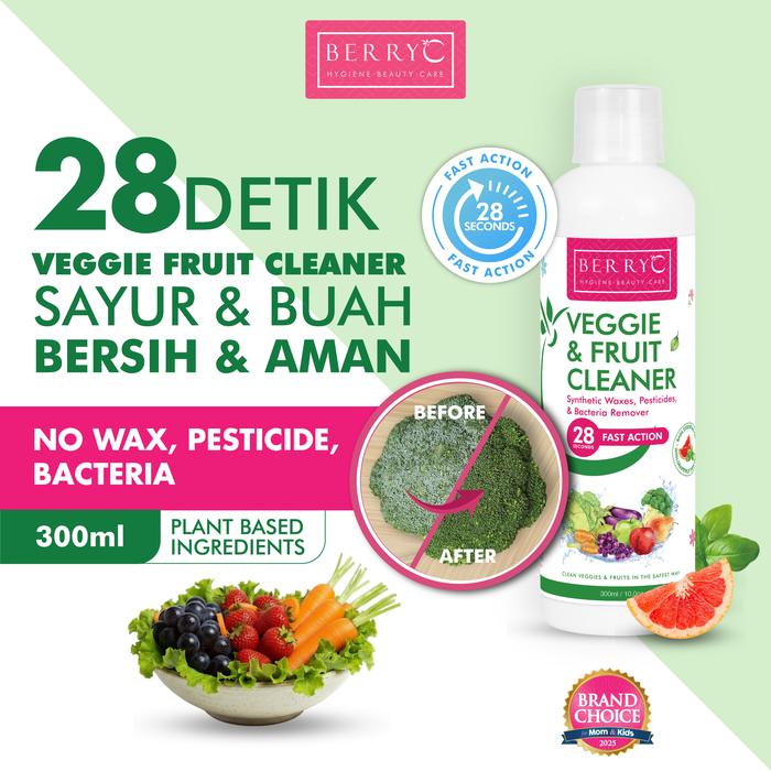 Gambar BerryC Veggie & Fruit Cleaner Pencuci Buah & Sayuran 300ML - 300ML dari Natural Family Care undefined Tokopedia