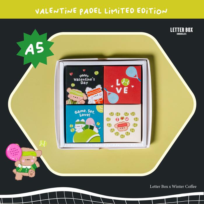 Gambar Coklat Valentine Mix Varian isi 4 - Letter Box - Valentine Edition - A5 dari Letter Box Gift undefined Tokopedia