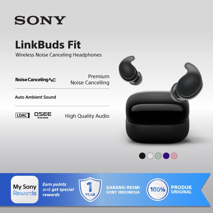 Gambar Sony WF-LS910N LinkBuds Fit Truly Wireless Earbuds with Noise Canceling - Black dari Sony Center Official undefined Tokopedia