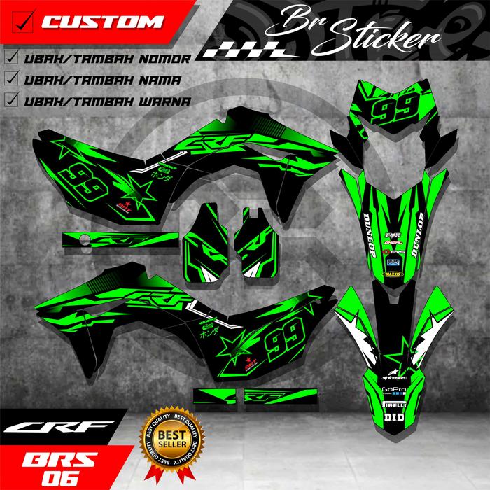 Gambar Stiker Decal Full Body Honda Crf 150 L - Bisa Ganti Nama Dan Nomor BRS.06 Motorcycle - 1 dari BR Sticker undefined Tokopedia