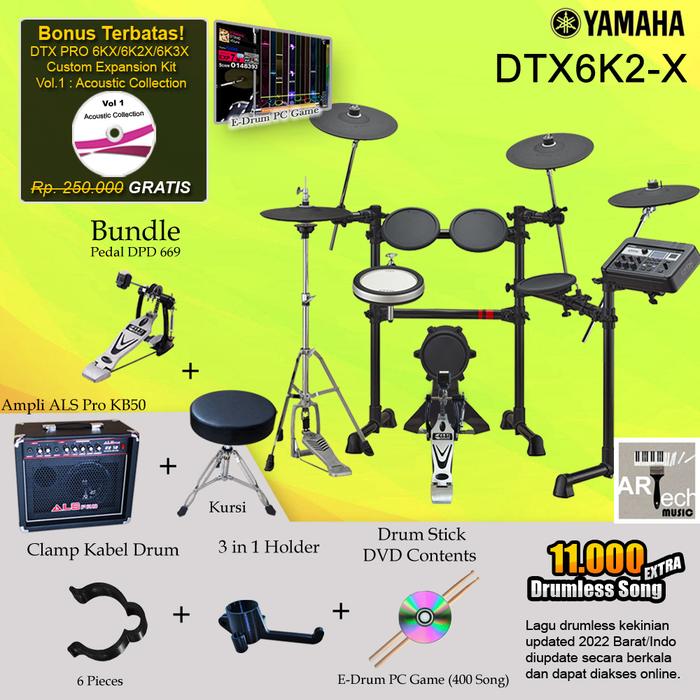 Gambar Drum Elektrik Yamaha DTX6K2X / DTX6K2 X / DTX 6 K2X / 6K2 / 6K2X - Paket 10 dari Artech Music undefined Tokopedia