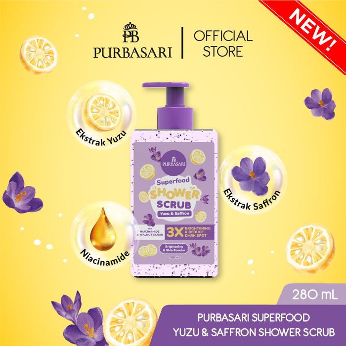 Gambar [3pcs] Purbasari Superfood Shower Scrub Series / Sabun Mandi - 3 ALL VAR SHOWER SCRUB dari Purbasari Indonesia undefined Tokopedia