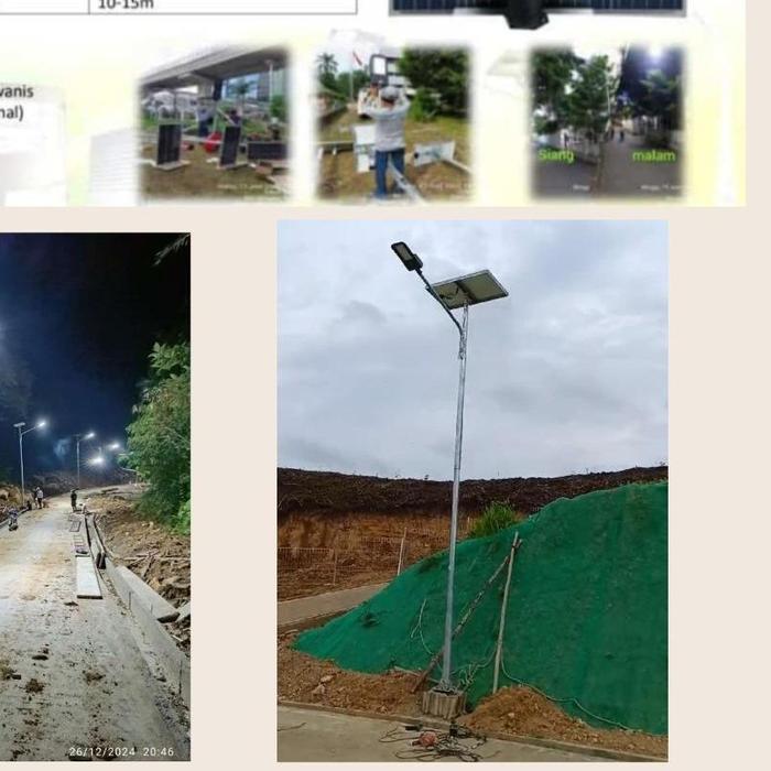 Lampu PJU-TS Tenaga Surya SNI TKDN 40W 60W SAFELIGHT 2 In 1 Solar 100Wp 200Wp 400Wp High Performance - PJUTS 40W 200Wp