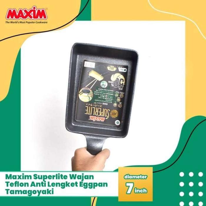 Gambar Maxim Superlite Wajan Teflon Anti Lengket 7Inch Eggpan Tamagoyaki dari TUAN RENDY undefined Tokopedia
