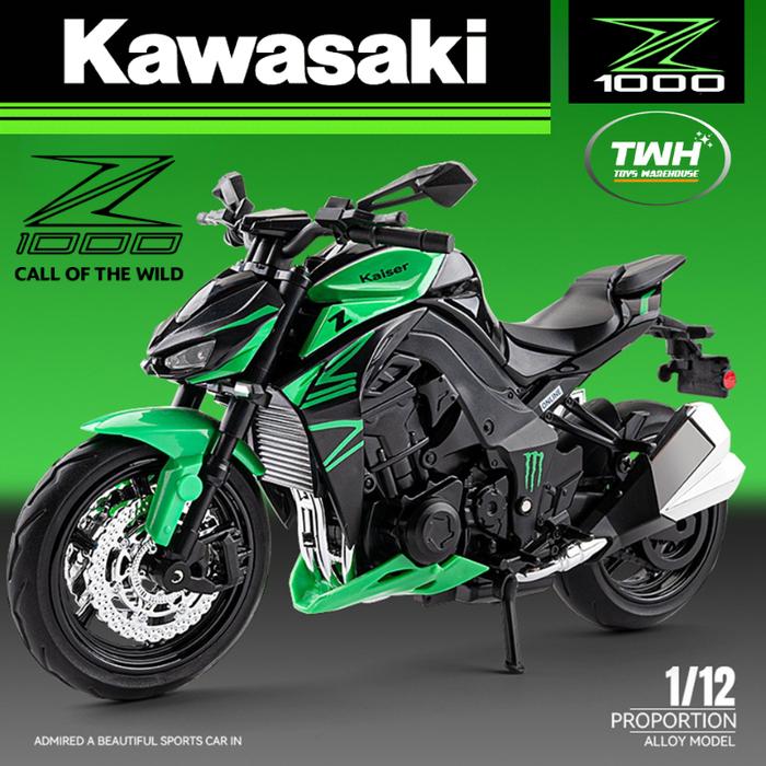 Gambar TWH DIECAST MOTOR KAWASAKI NINJA Z1000 SUPERNAKED MOTORBIKE SKALA 1:12 KOLEKSI PREMIUM DAN HADIAH dari Toys Warehouse TWH undefined Tokopedia