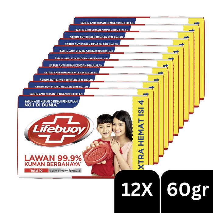 Gambar Lifebuoy Sabun Batang Merah Isi 4X60G isi 3 dari Daily Care by Unilever undefined Tokopedia