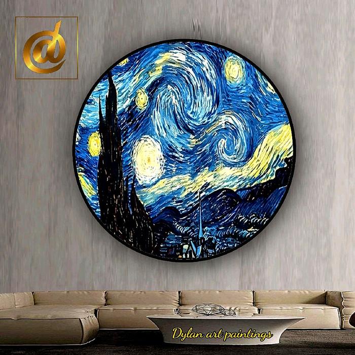 Gambar Lukisan Abstrak Starry Night Diameter Bulat Variasi Hiasan Rumah - Dylan Art Frame Hadiah - diameter 110cm dari dylan art_NEW undefined Tokopedia