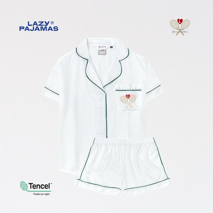 Gambar Tencel Silk Pajamas (Tennis Special Edition) - Reversed Tennis Court Gratisongkir - M dari TITINRY undefined Tokopedia