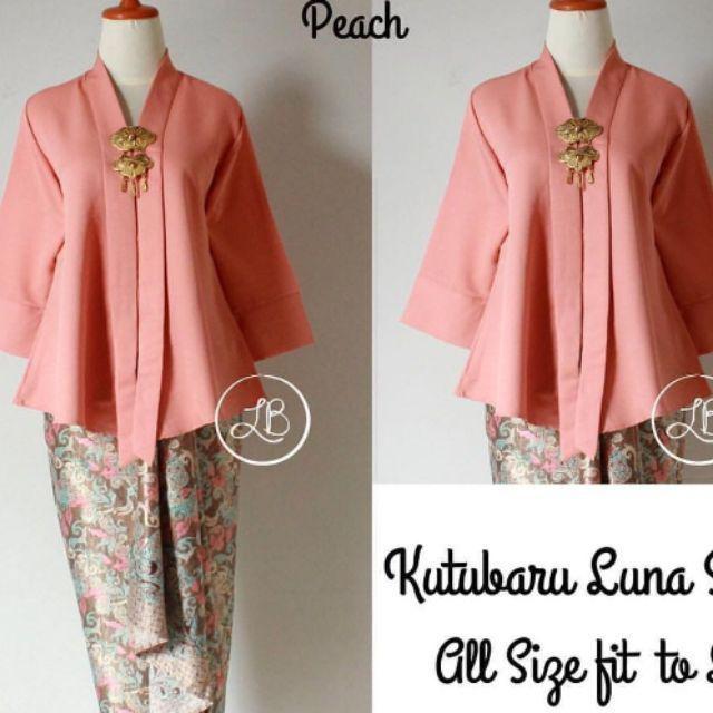 Gambar Riana kebaya - Setelan Kebaya Balotelli Floy / Kebaya Kartini / Kebaya encim / Kebaya Floy Polos - Salem, M, Atasan aja dari Riana Kebaya undefined Tokopedia