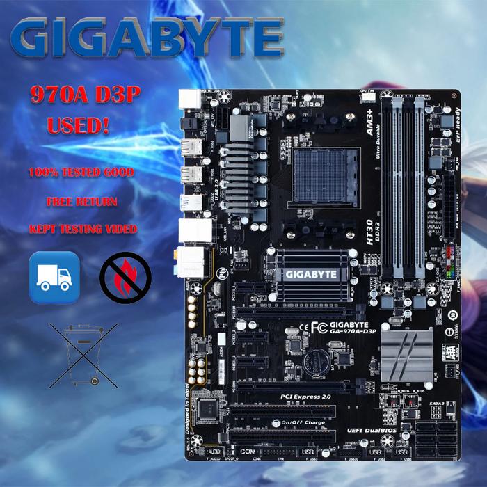Jual Gigabyte original motherboard GA 970A D3P Socket AM3/AM3+
