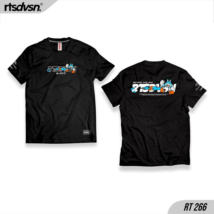 Gambar T-SHIRT RTSDVSN 266 | LENGAN PENDEK MOTIF BLUE MONSTER - HITAM, S dari RTSDVSN undefined Tokopedia