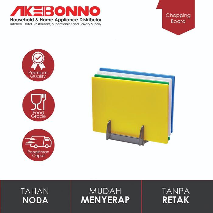 Gambar AKEBONNO - Rectangular Chopping Board/Alas/Talenan Pemotong Sayur/Bahan Makanan BPA FREE FOOD GRADE - Blue dari Akebonno undefined Tokopedia