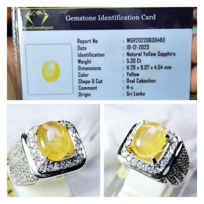 Gambar Batu Permata Yellow safir srilanka termewah 2025 dari Fazri Permata undefined Tokopedia