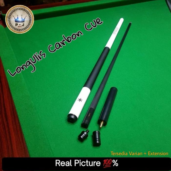 Gambar PJ - Billiard Cue Play | LONGULIS - Real Carbon Shaft dari Toko Poncab Jaya undefined Tokopedia
